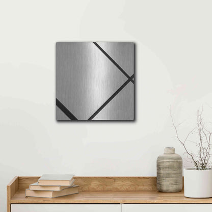 Luxe Metal Art 'Fox Trot A, 1930' by Piet Mondrian, Metal Wall Art,12x12