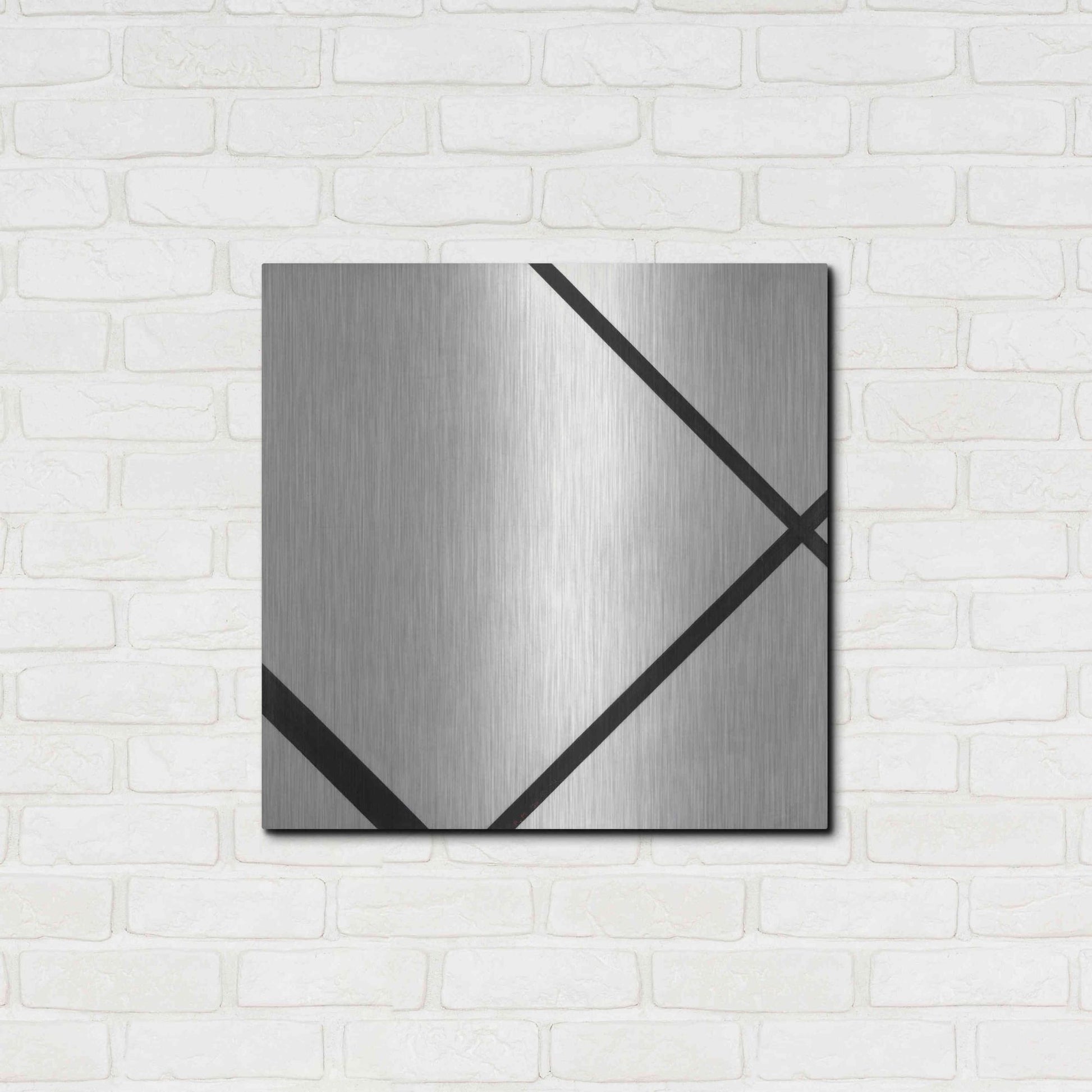 Luxe Metal Art 'Fox Trot A, 1930' by Piet Mondrian, Metal Wall Art,24x24