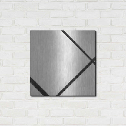 Luxe Metal Art 'Fox Trot A, 1930' by Piet Mondrian, Metal Wall Art,24x24