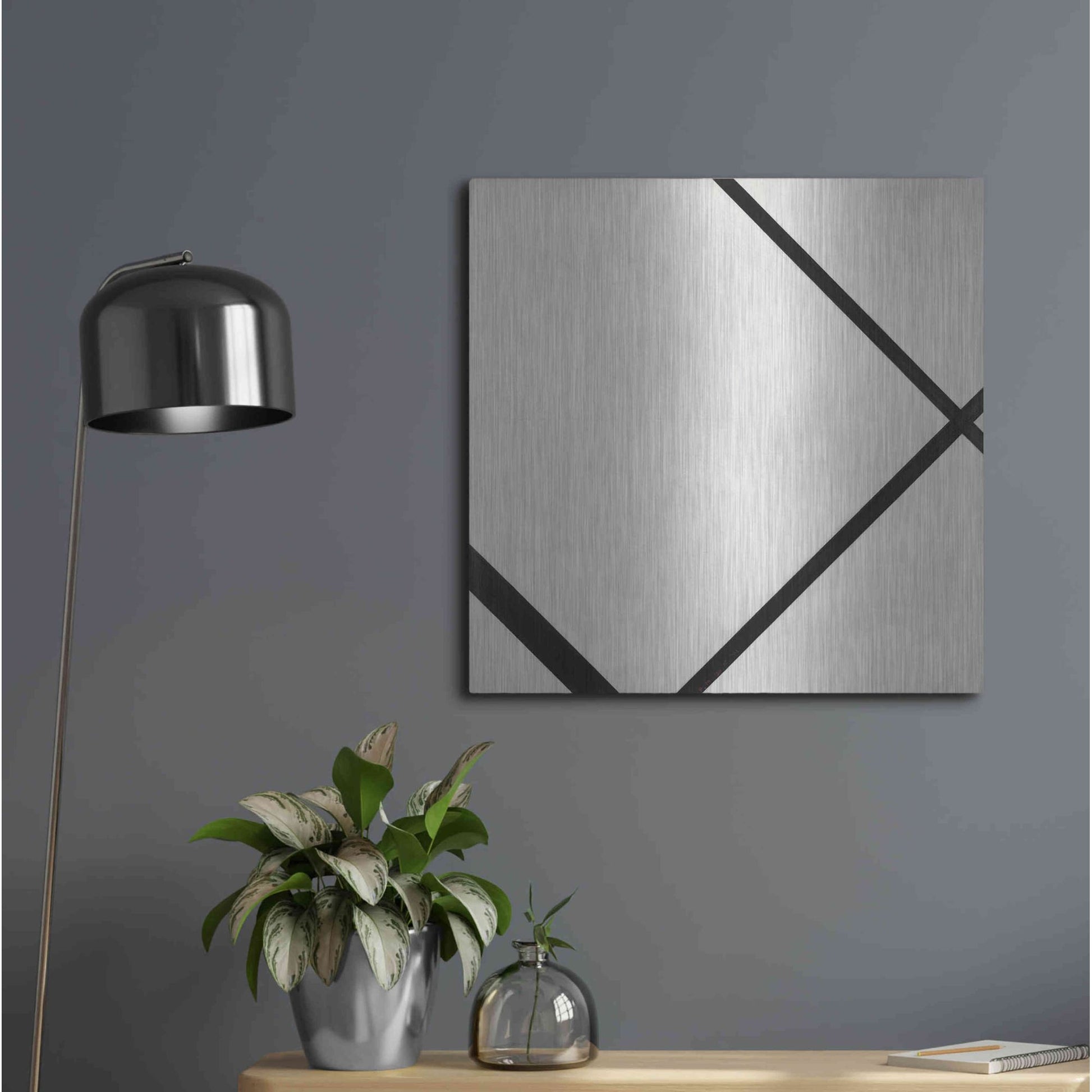 Luxe Metal Art 'Fox Trot A, 1930' by Piet Mondrian, Metal Wall Art,24x24