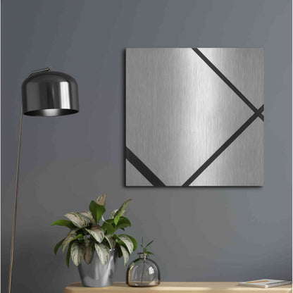 Luxe Metal Art 'Fox Trot A, 1930' by Piet Mondrian, Metal Wall Art,24x24