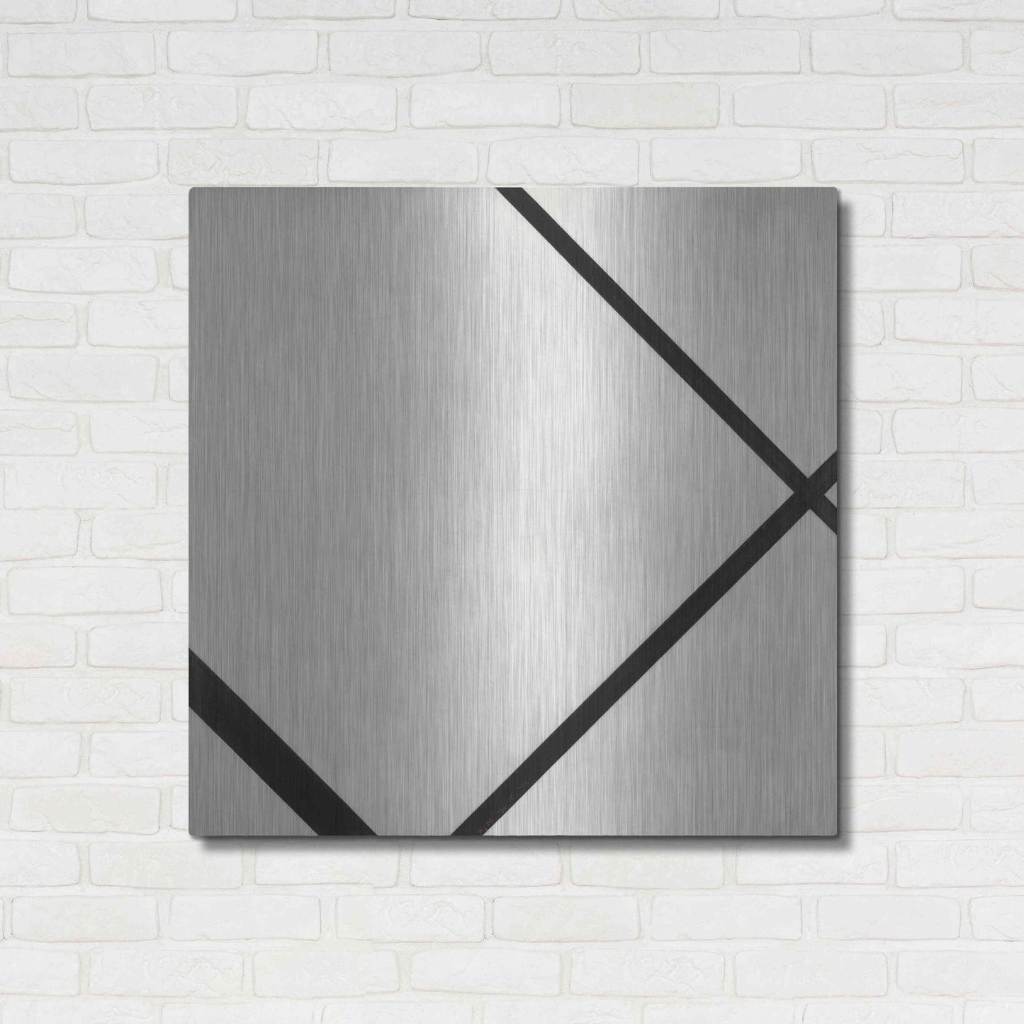 Luxe Metal Art 'Fox Trot A, 1930' by Piet Mondrian, Metal Wall Art,36x36