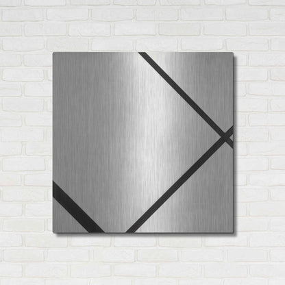 Luxe Metal Art 'Fox Trot A, 1930' by Piet Mondrian, Metal Wall Art,36x36
