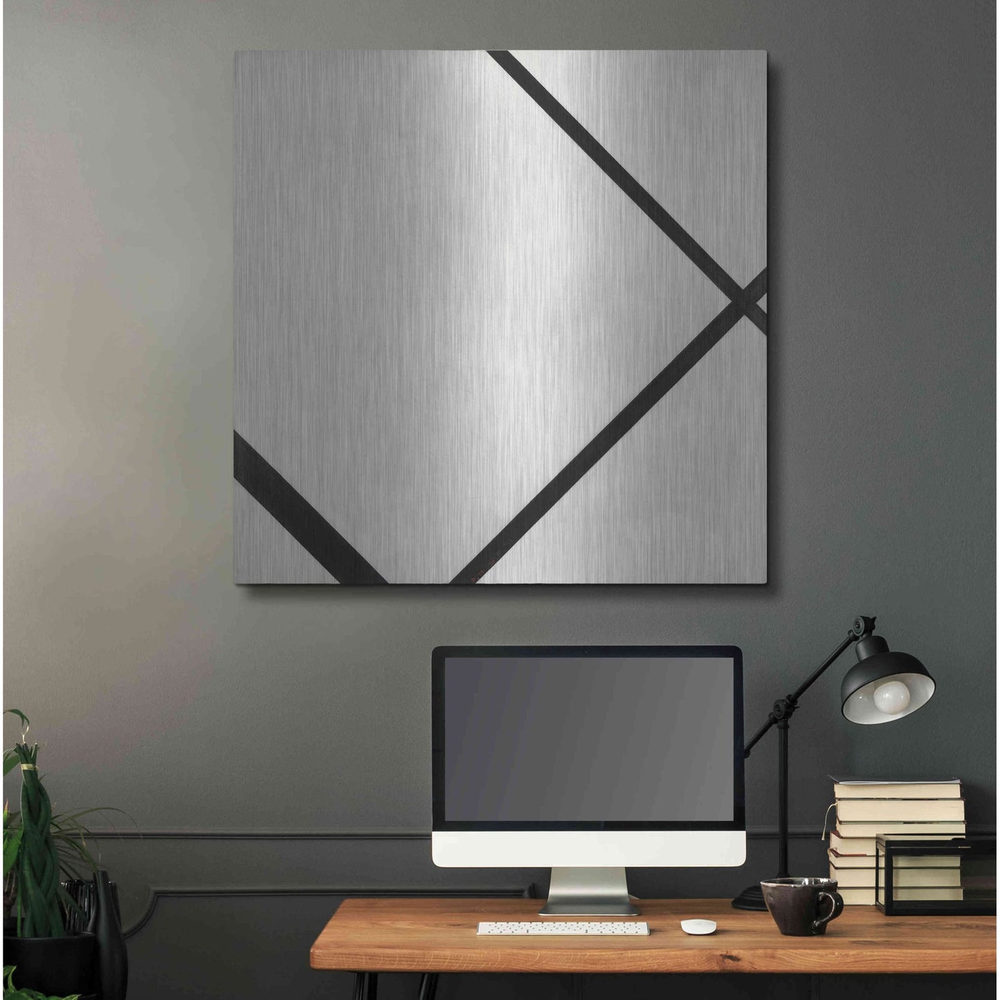 Luxe Metal Art 'Fox Trot A, 1930' by Piet Mondrian, Metal Wall Art,36x36