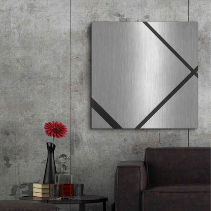 Luxe Metal Art 'Fox Trot A, 1930' by Piet Mondrian, Metal Wall Art,36x36