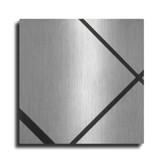 Luxe Metal Art 'Fox Trot A, 1930' by Piet Mondrian, Metal Wall Art