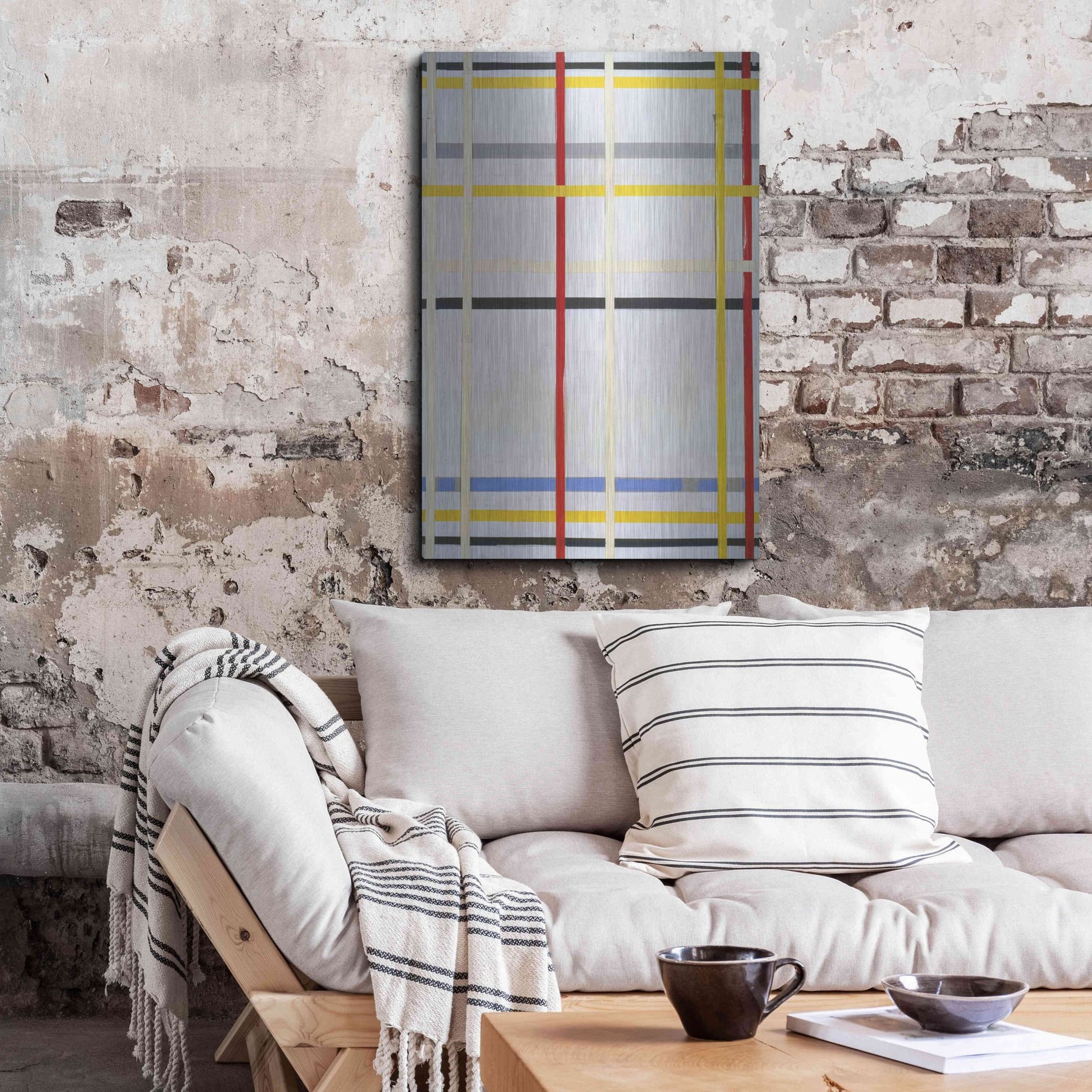 Luxe Metal Art 'New York City 2, 1941' by Piet Mondrian, Metal Wall Art,24x36