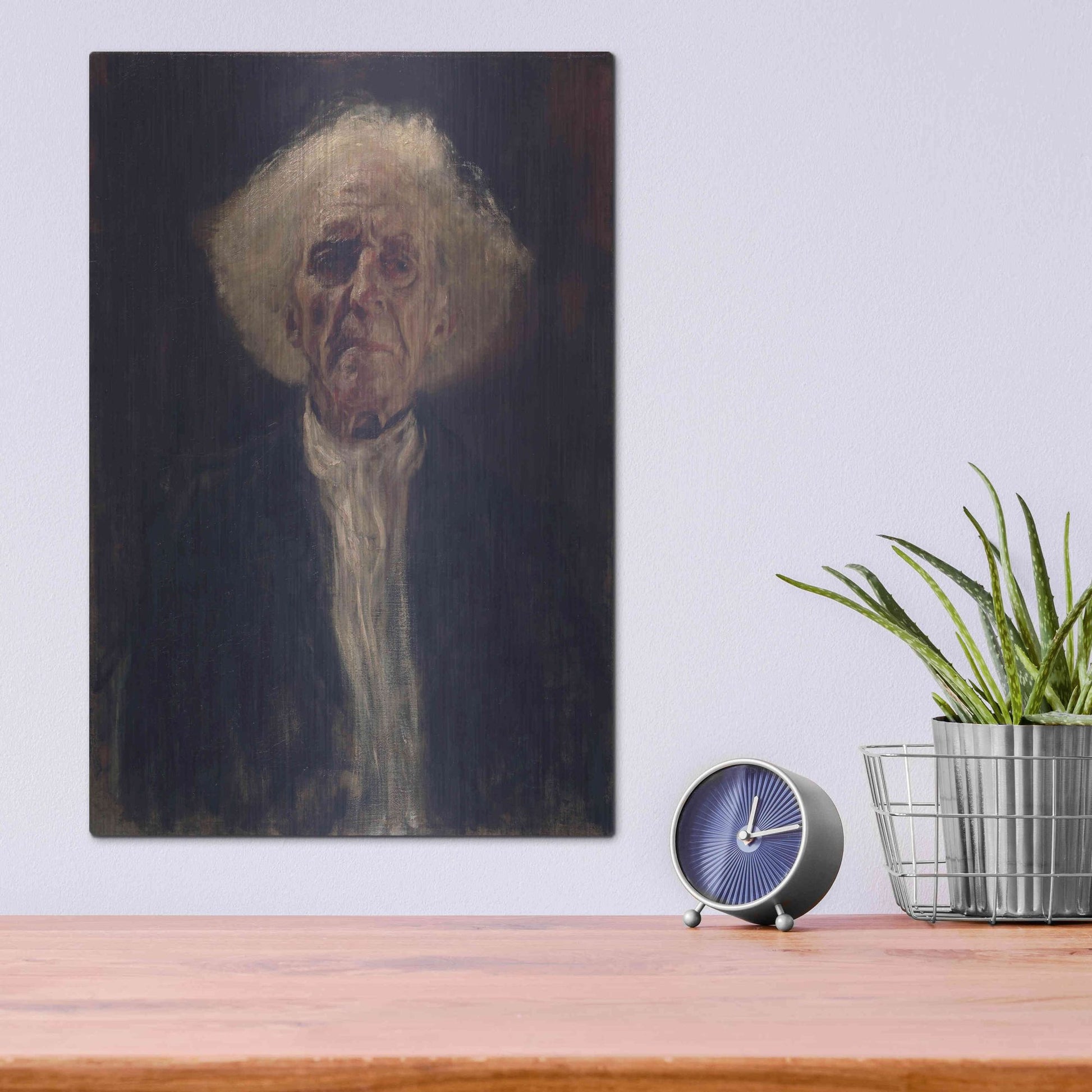 Luxe Metal Art 'Blind Man' by Gustav Klimt, Metal Wall Art,12x16