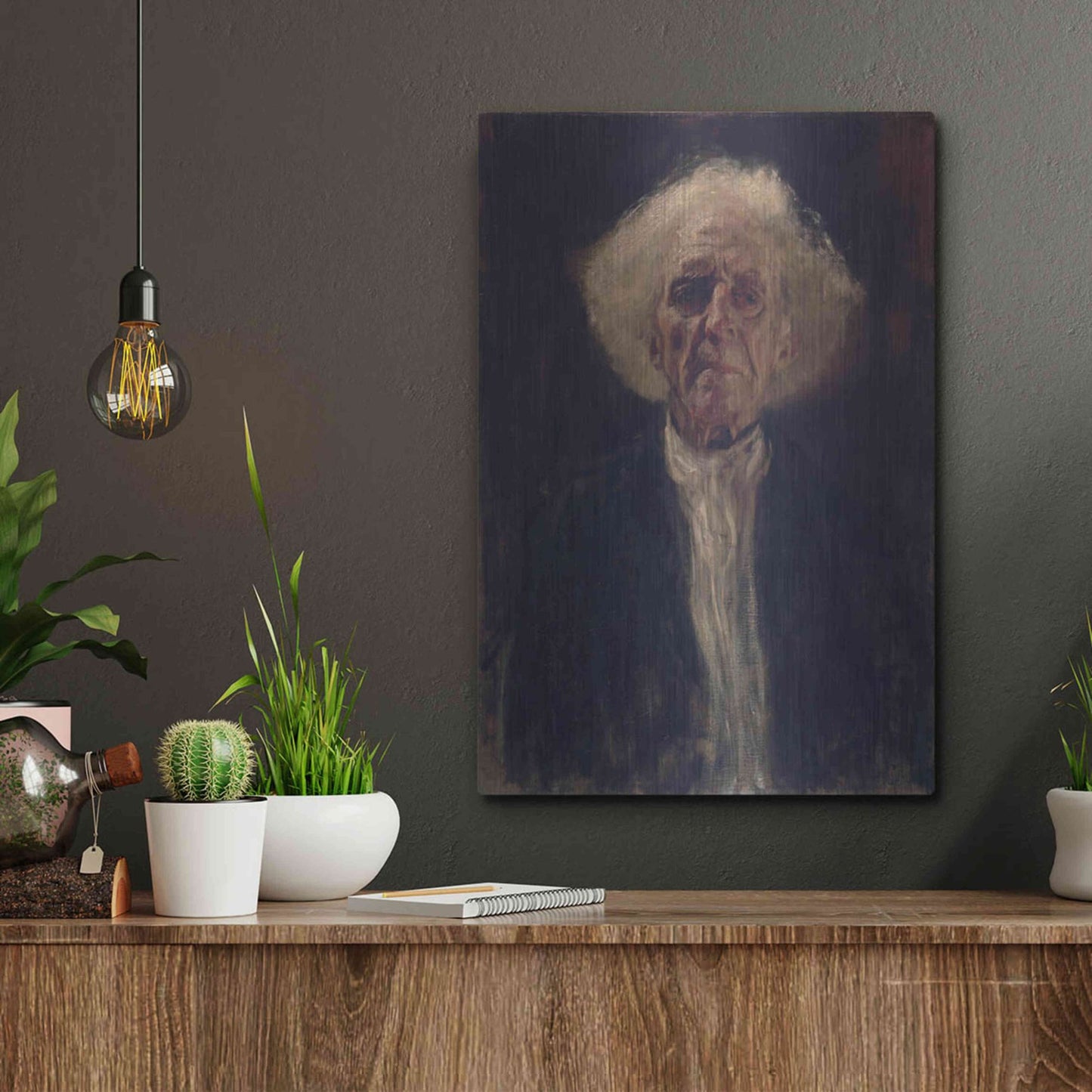 Luxe Metal Art 'Blind Man' by Gustav Klimt, Metal Wall Art,12x16