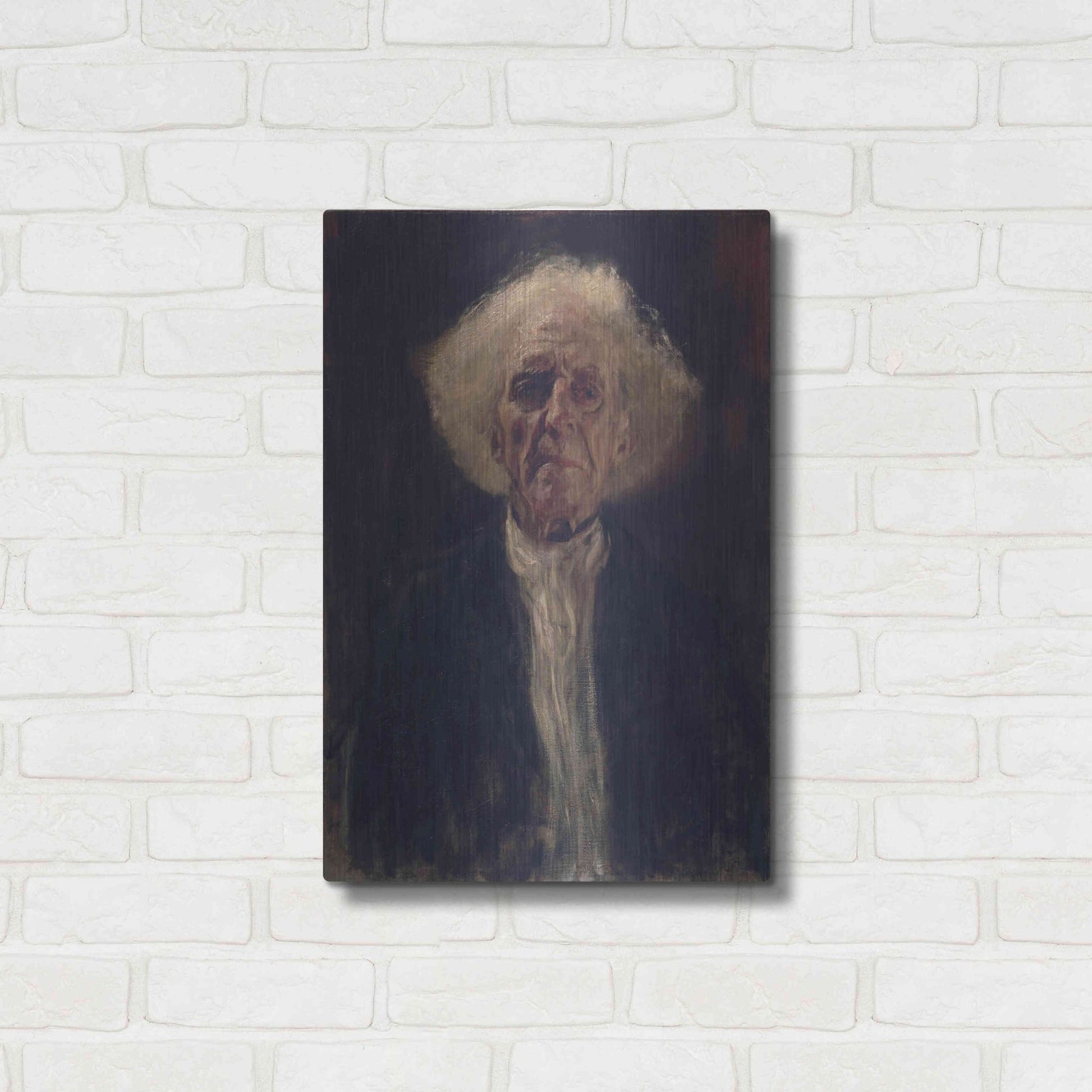 Luxe Metal Art 'Blind Man' by Gustav Klimt, Metal Wall Art,16x24