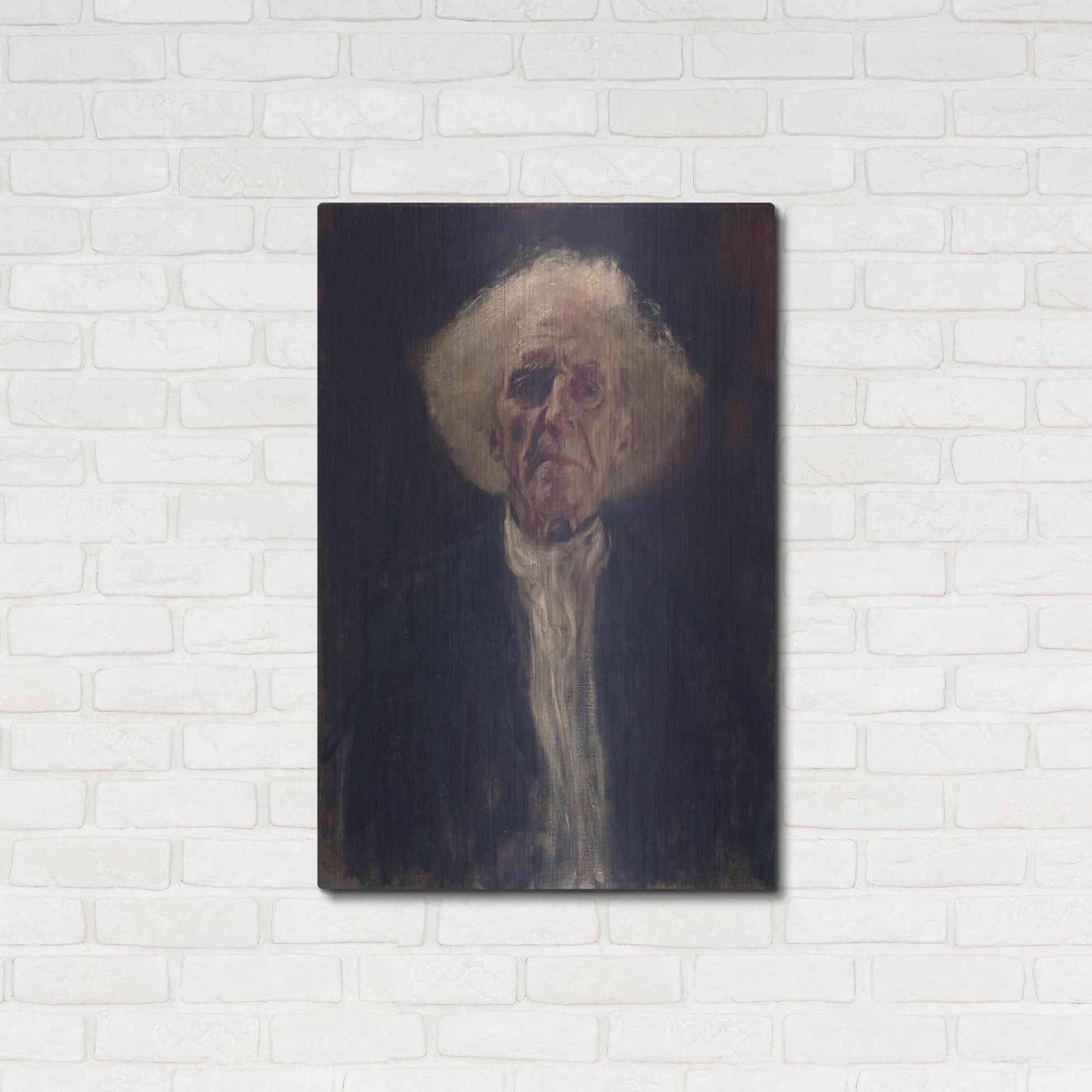 Luxe Metal Art 'Blind Man' by Gustav Klimt, Metal Wall Art,24x36