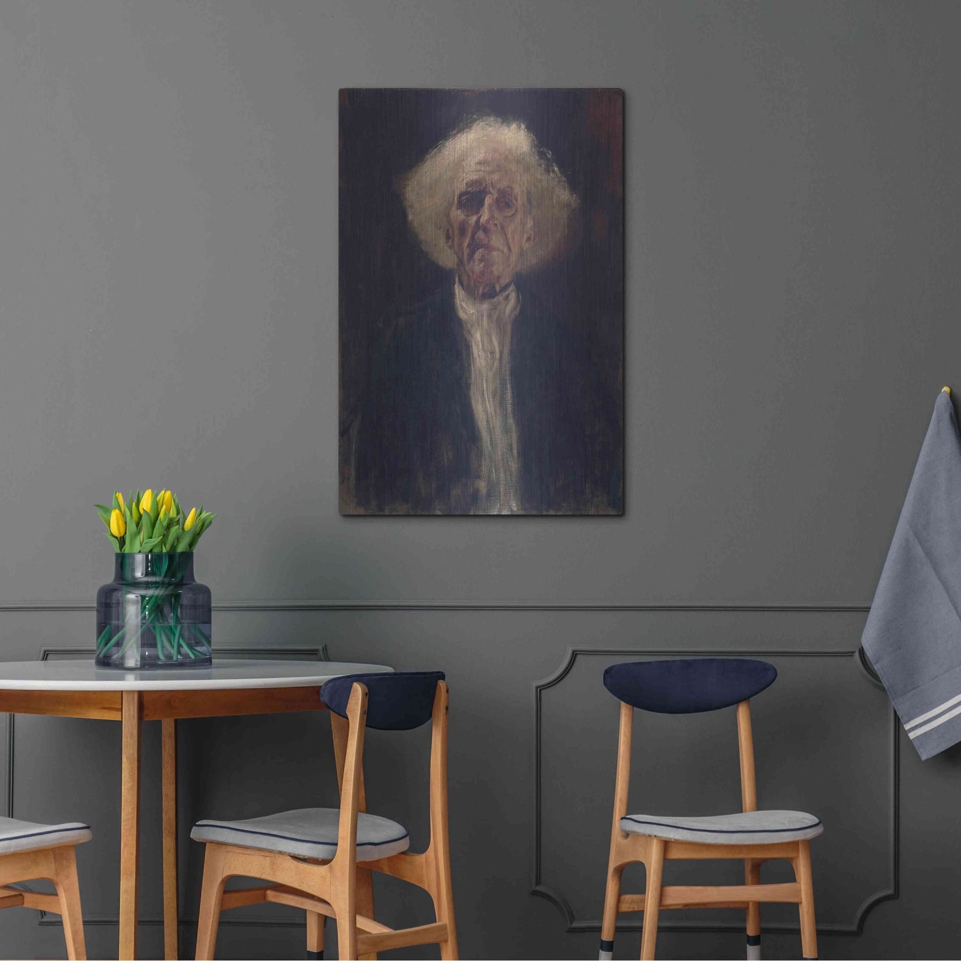 Luxe Metal Art 'Blind Man' by Gustav Klimt, Metal Wall Art,24x36