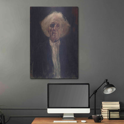 Luxe Metal Art 'Blind Man' by Gustav Klimt, Metal Wall Art,24x36