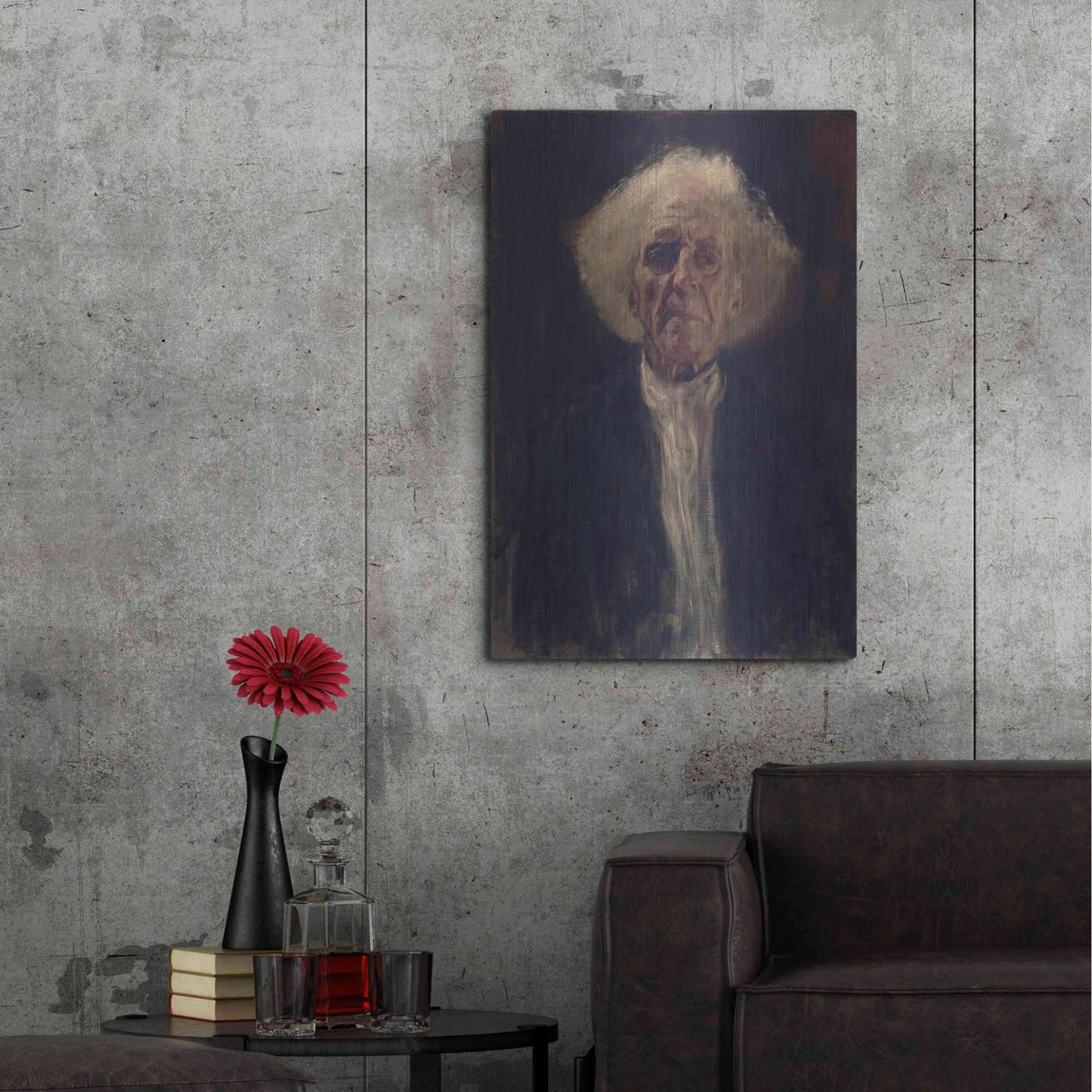 Luxe Metal Art 'Blind Man' by Gustav Klimt, Metal Wall Art,24x36