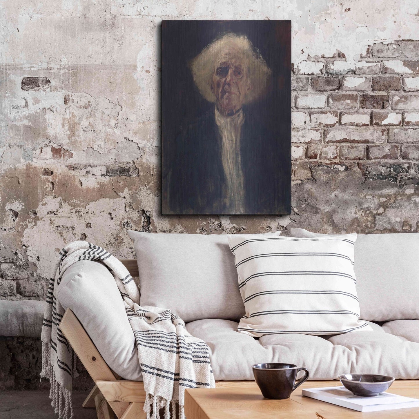 Luxe Metal Art 'Blind Man' by Gustav Klimt, Metal Wall Art,24x36