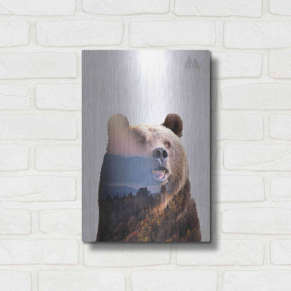 Luxe Metal Art 'Bear' by Clean Nature, Metal Wall Art,12x16