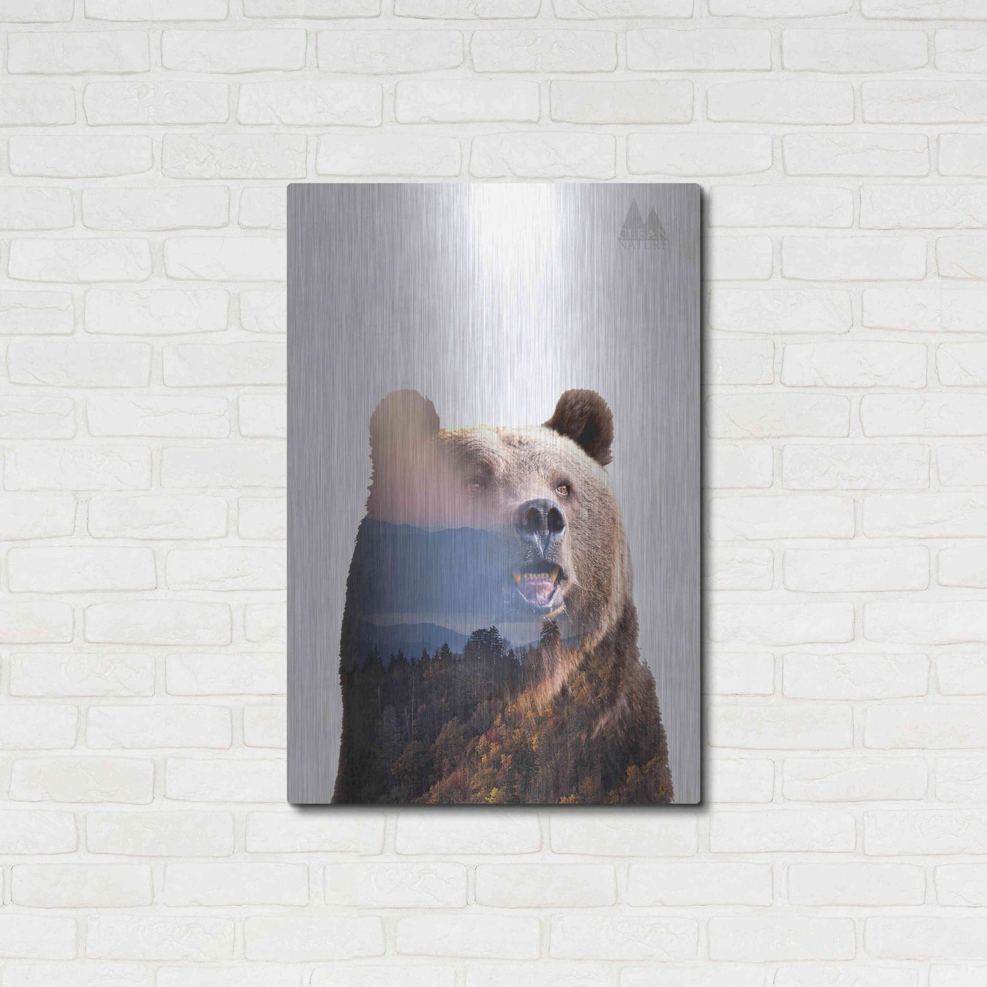 Luxe Metal Art 'Bear' by Clean Nature, Metal Wall Art,24x36