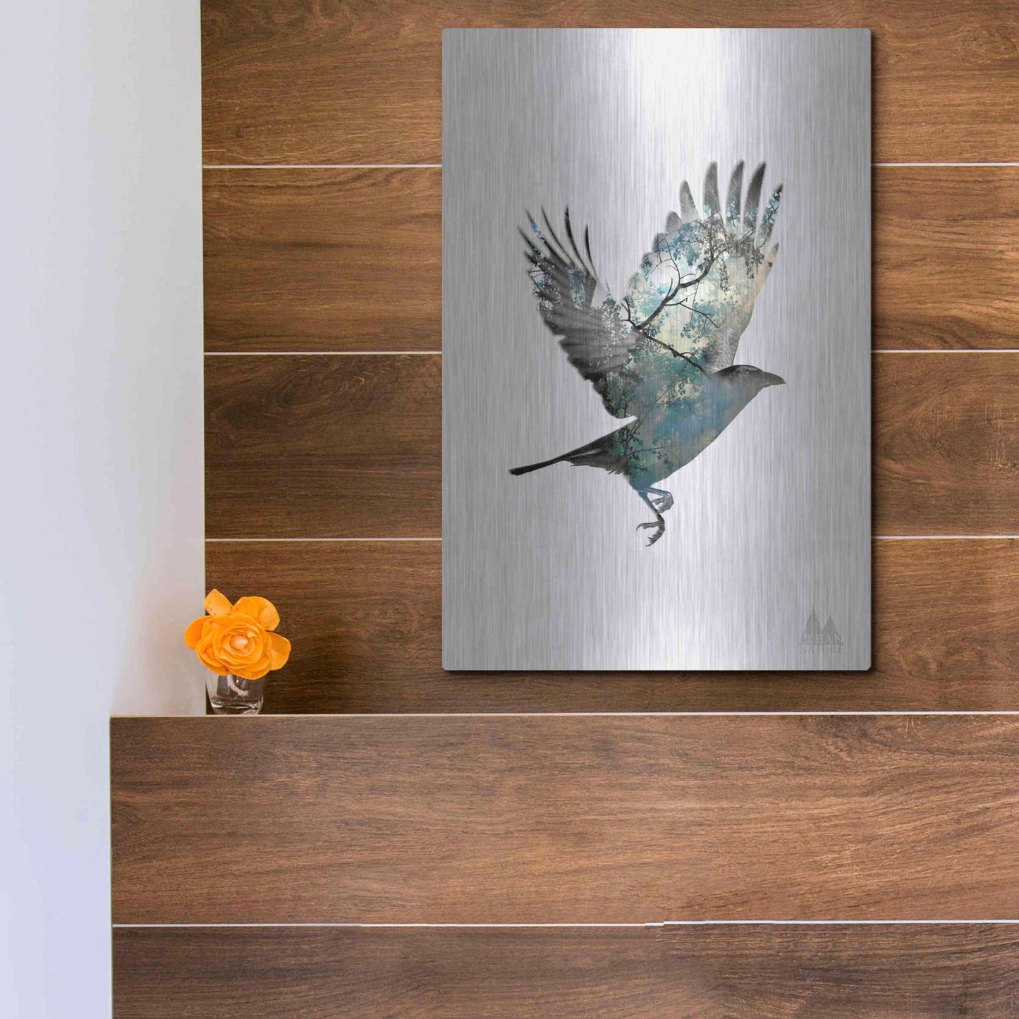 Luxe Metal Art 'Bird' by Clean Nature, Metal Wall Art,12x16