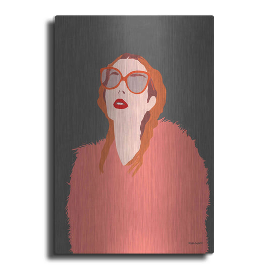 'Orange Fur' by Megan Galante, Metal Wall Art