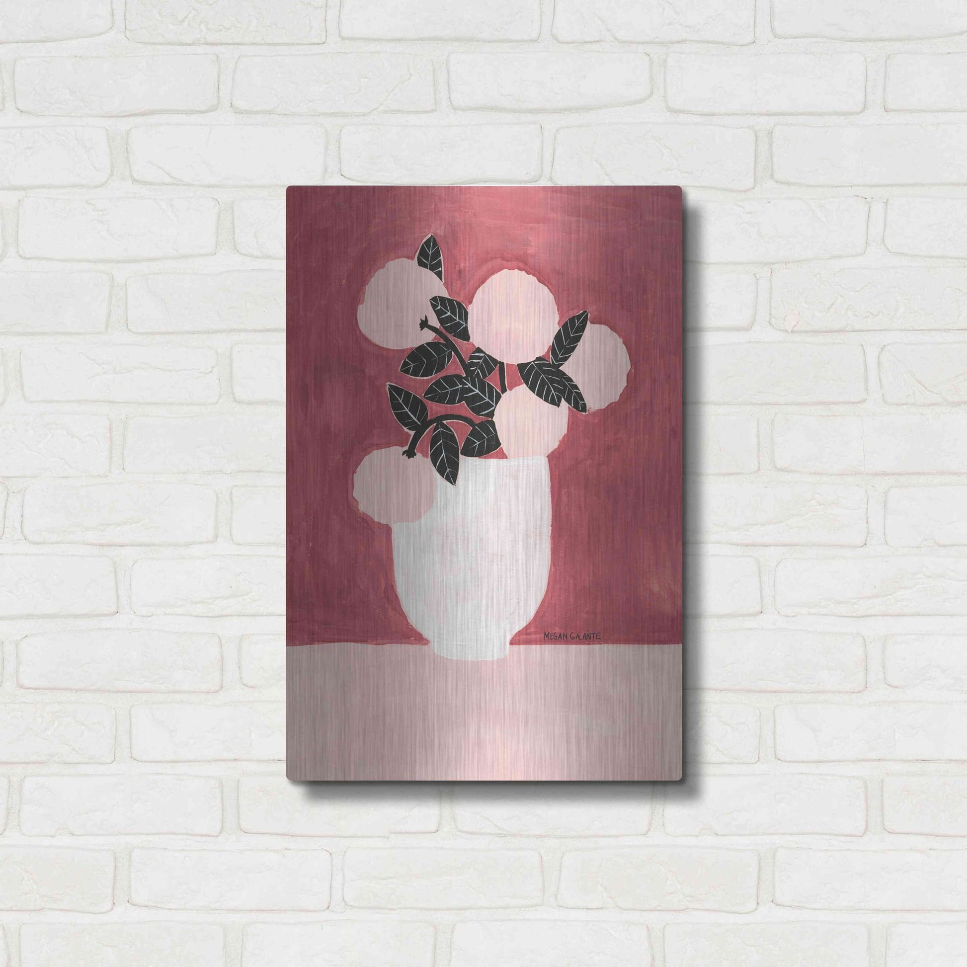 Luxe Metal Art 'Posy Vase' by Megan Galante, Metal Wall Art,16x24