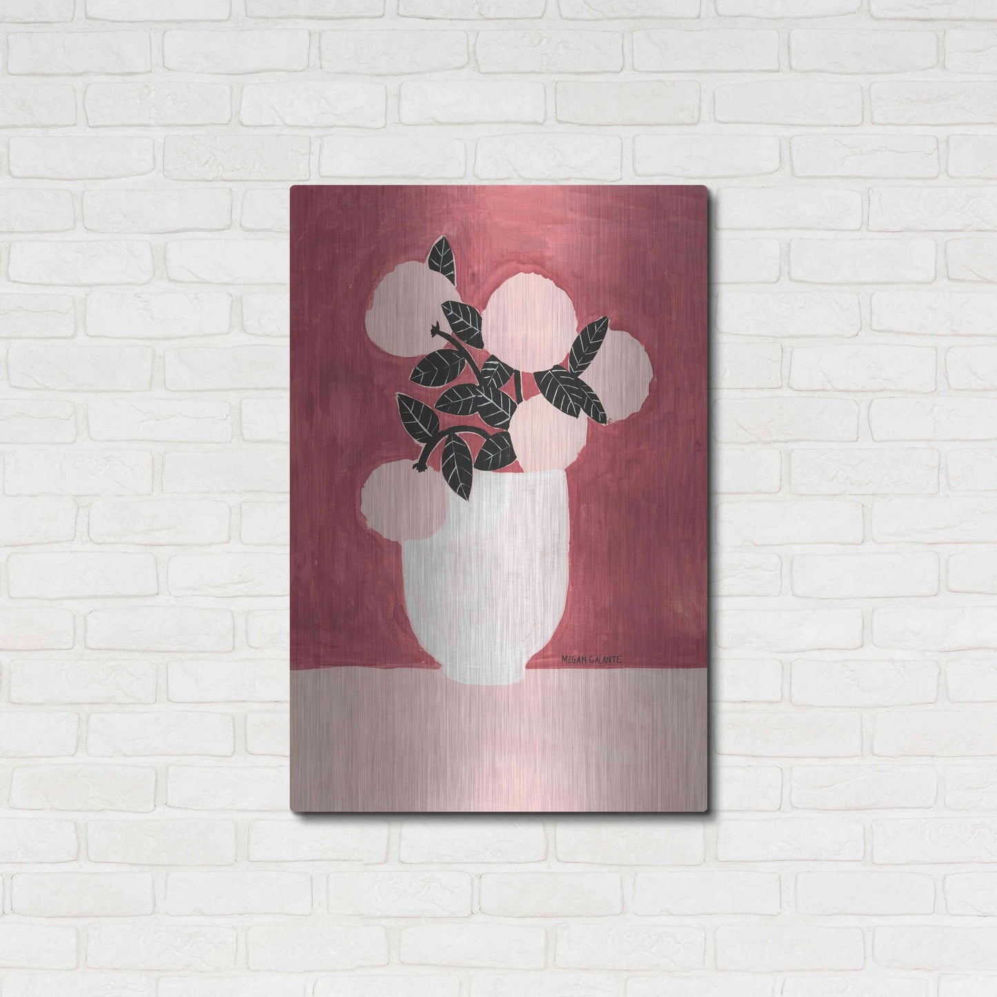 Luxe Metal Art 'Posy Vase' by Megan Galante, Metal Wall Art,24x36