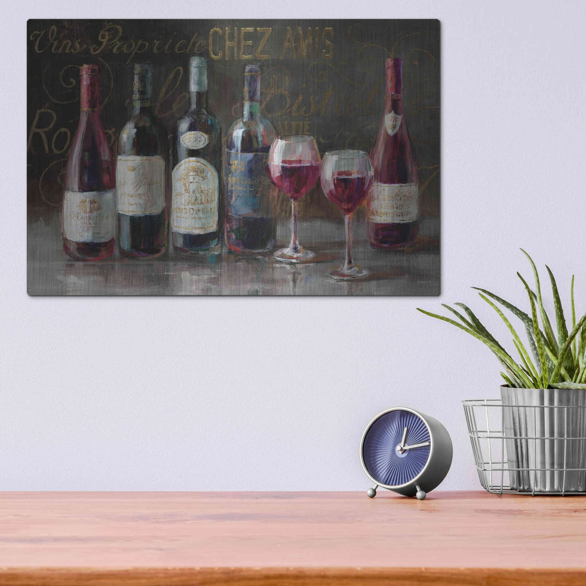 'Bistro Reds v.2 Crop' by Danhui Nai – Metal Wall Art, 16x12 room view