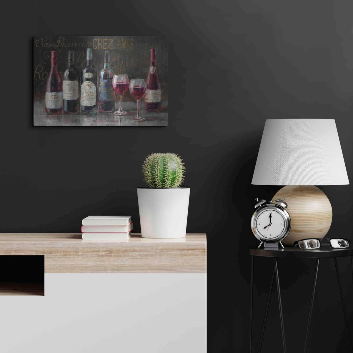 'Bistro Reds v.2 Crop' by Danhui Nai – Metal Wall Art, 24x16 room view