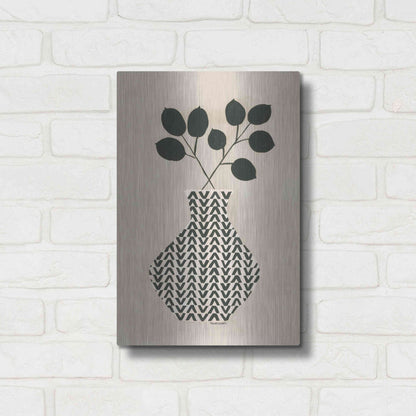 Luxe Metal Art 'Vadim Vase' by Megan Galante, Metal Wall Art,12x16