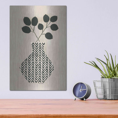 Luxe Metal Art 'Vadim Vase' by Megan Galante, Metal Wall Art,12x16