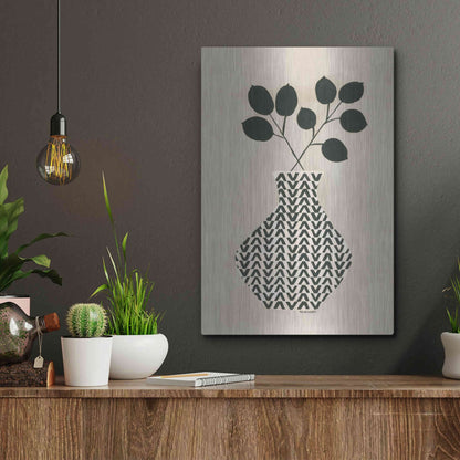 Luxe Metal Art 'Vadim Vase' by Megan Galante, Metal Wall Art,12x16