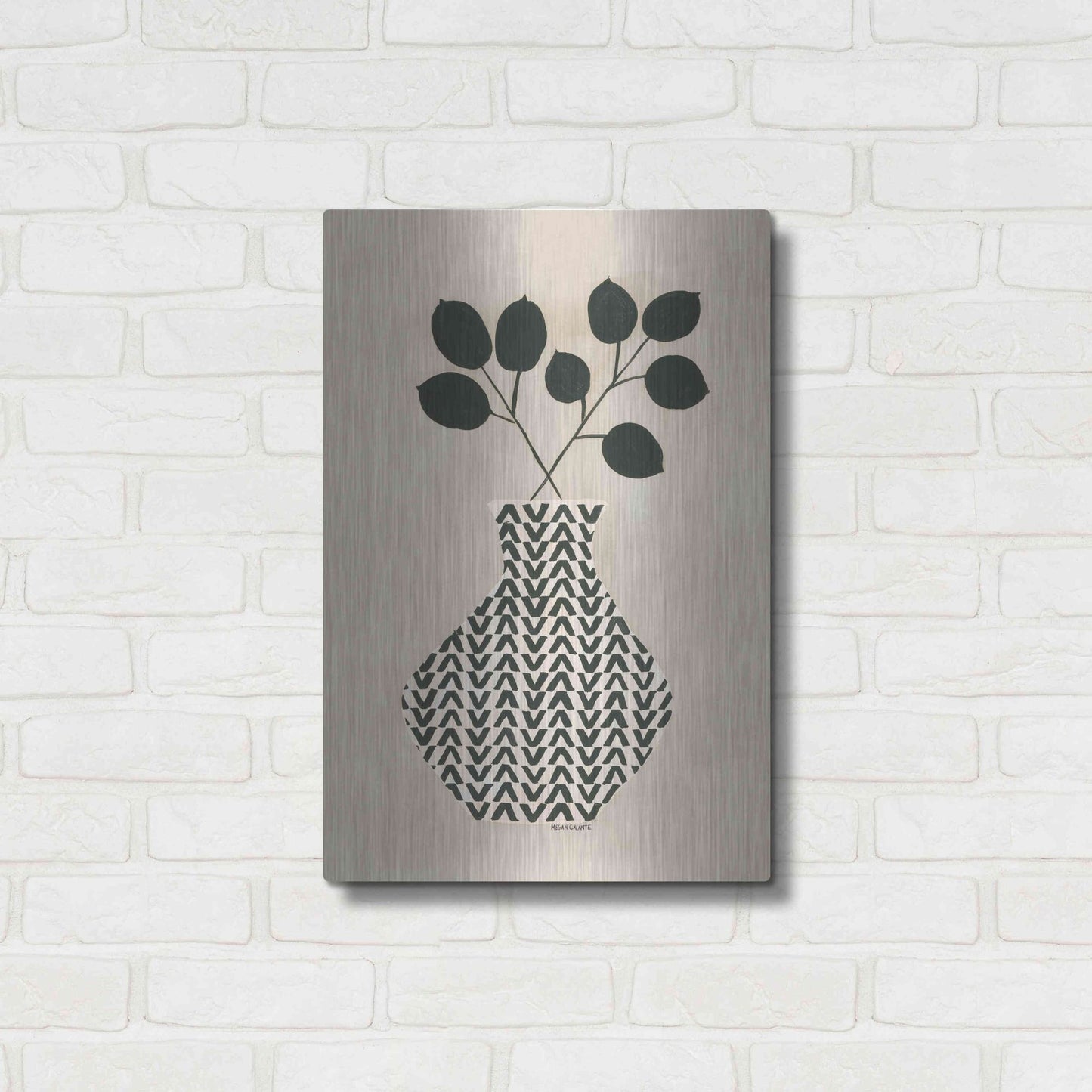 Luxe Metal Art 'Vadim Vase' by Megan Galante, Metal Wall Art,16x24