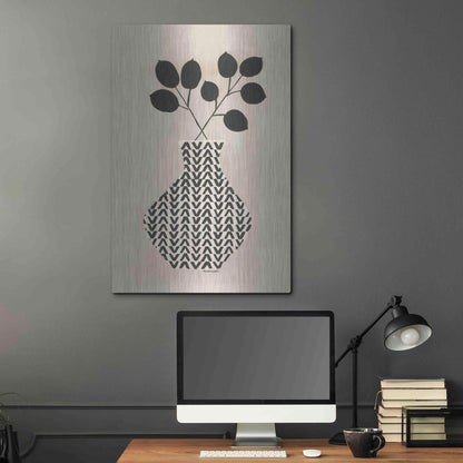 Luxe Metal Art 'Vadim Vase' by Megan Galante, Metal Wall Art,24x36