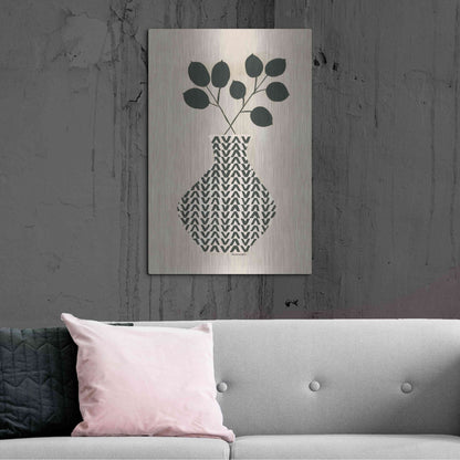 Luxe Metal Art 'Vadim Vase' by Megan Galante, Metal Wall Art,24x36