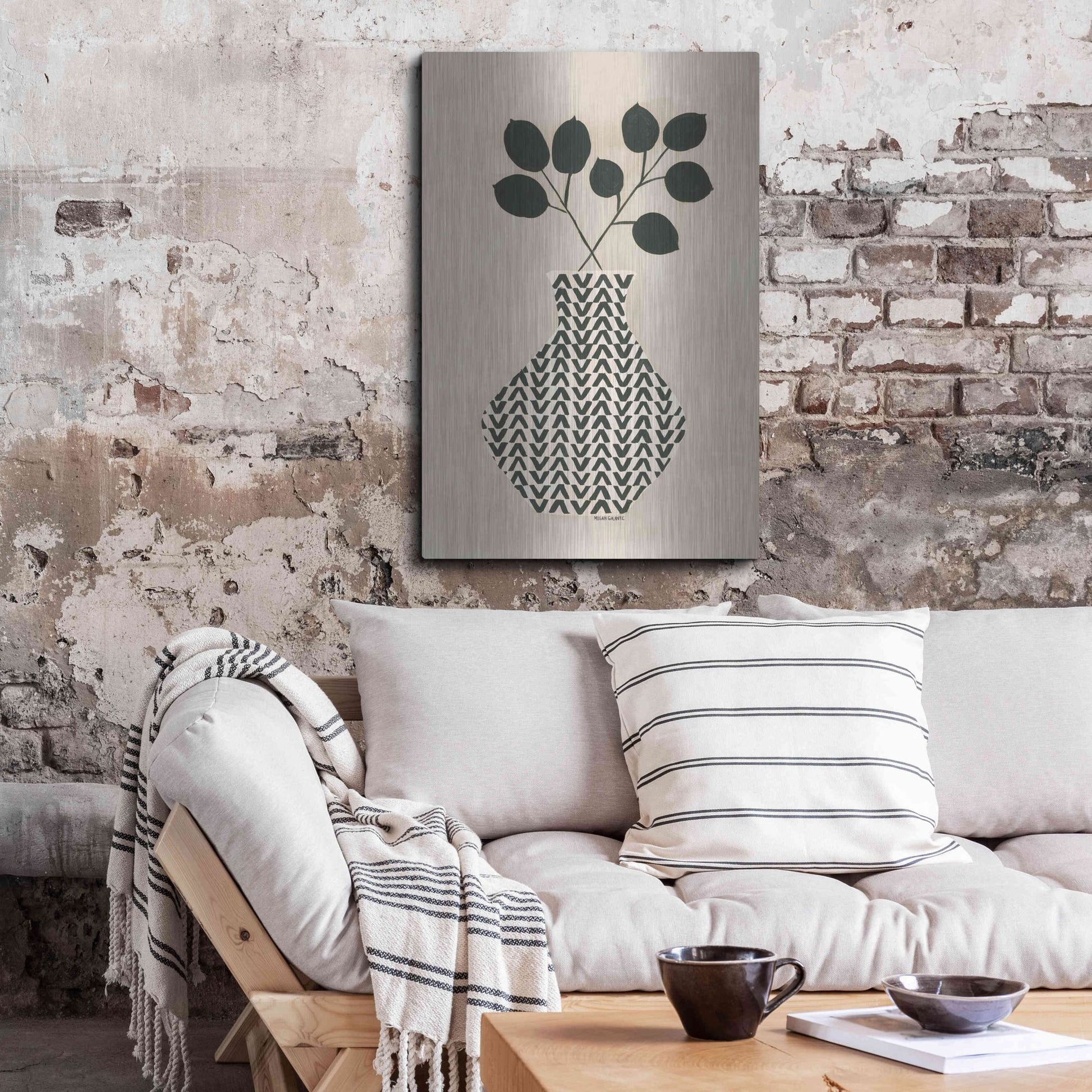 Luxe Metal Art 'Vadim Vase' by Megan Galante, Metal Wall Art,24x36
