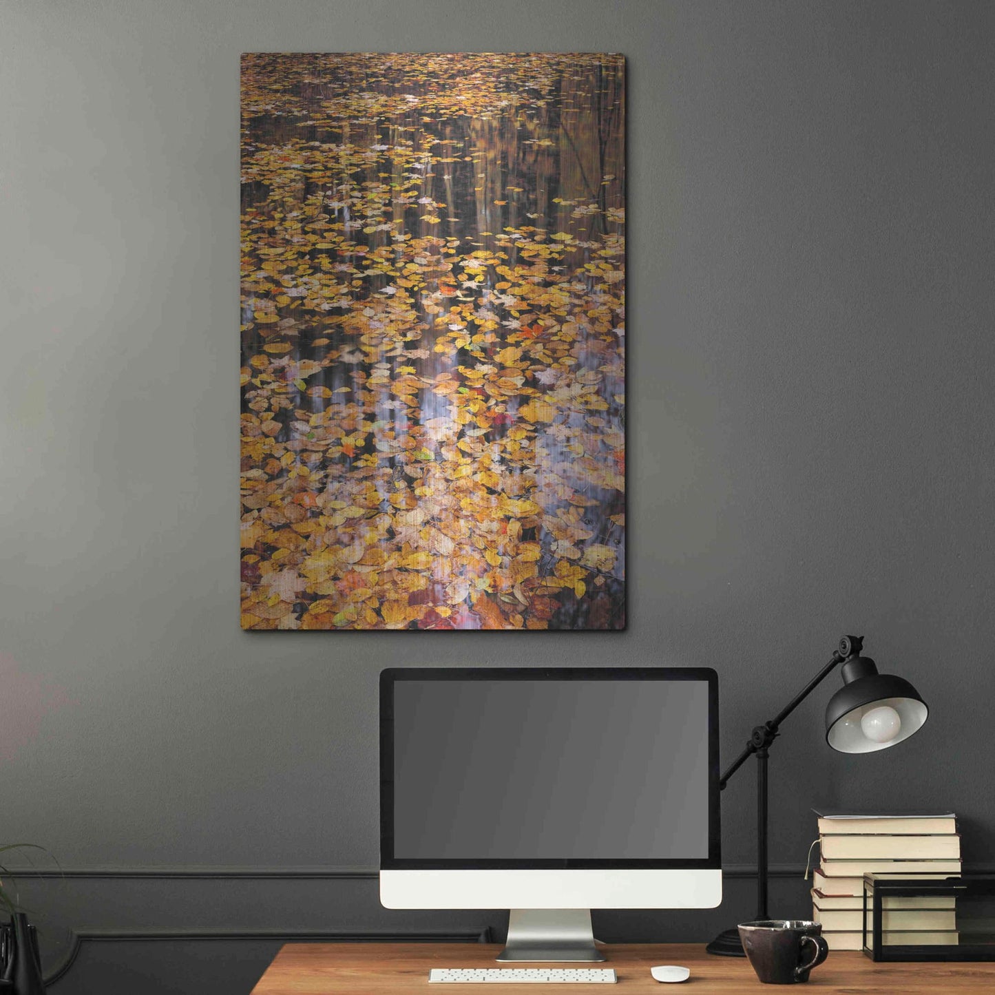 Luxe Metal Art 'Autumn Detail' by John Gavrilis, Metal Wall Art,24x36