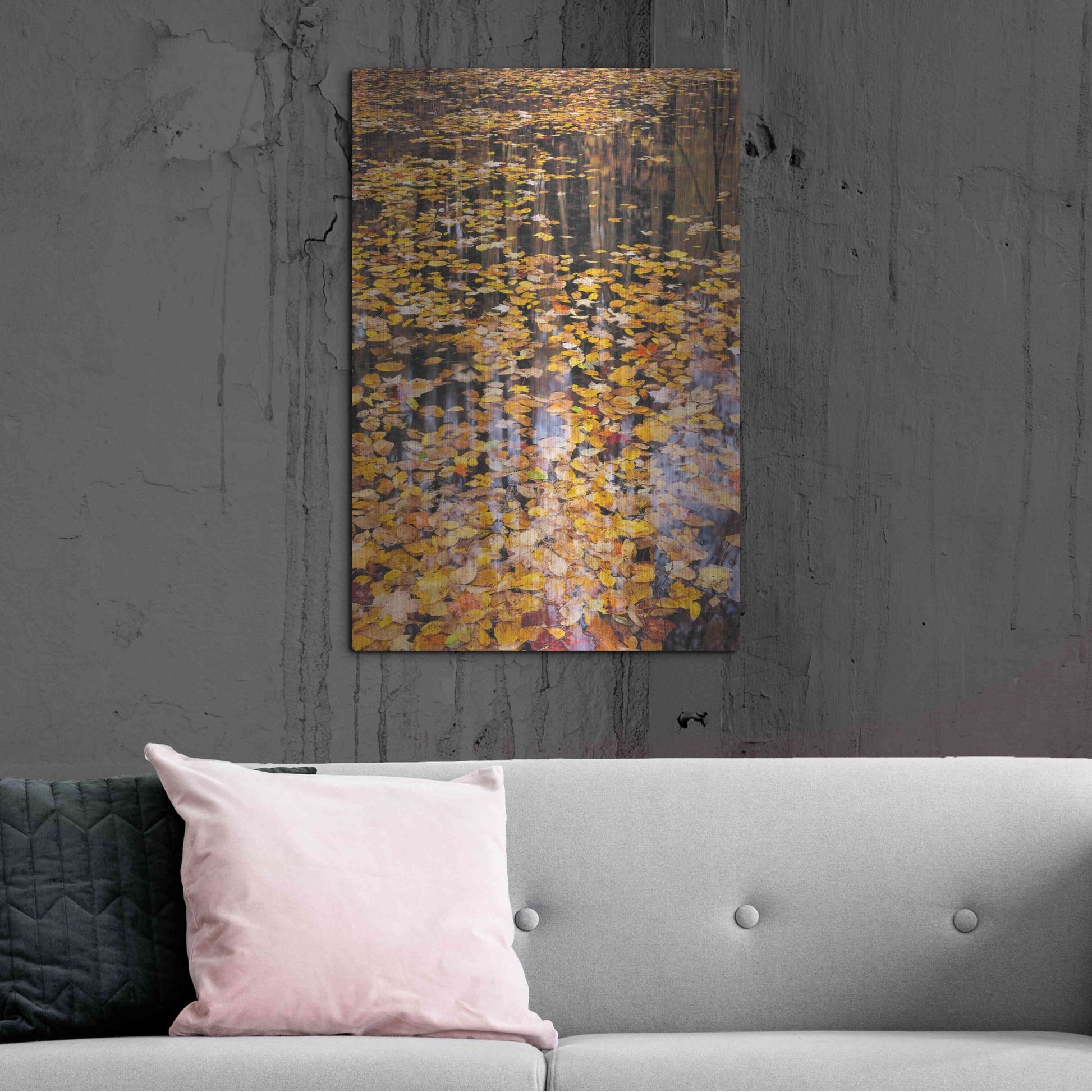 Luxe Metal Art 'Autumn Detail' by John Gavrilis, Metal Wall Art,24x36