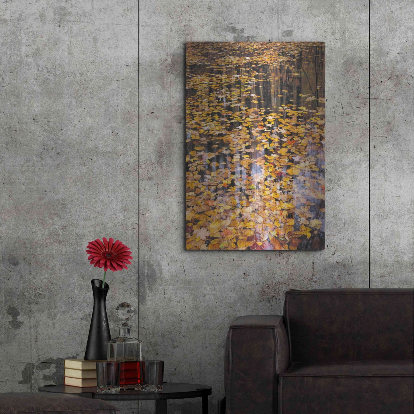 Luxe Metal Art 'Autumn Detail' by John Gavrilis, Metal Wall Art,24x36