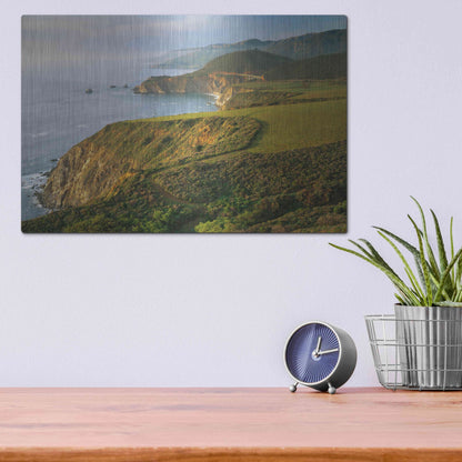 Luxe Metal Art 'Bixby Bridge' by John Gavrilis, Metal Wall Art,16x12