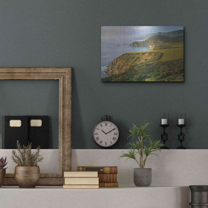 Luxe Metal Art 'Bixby Bridge' by John Gavrilis, Metal Wall Art,16x12