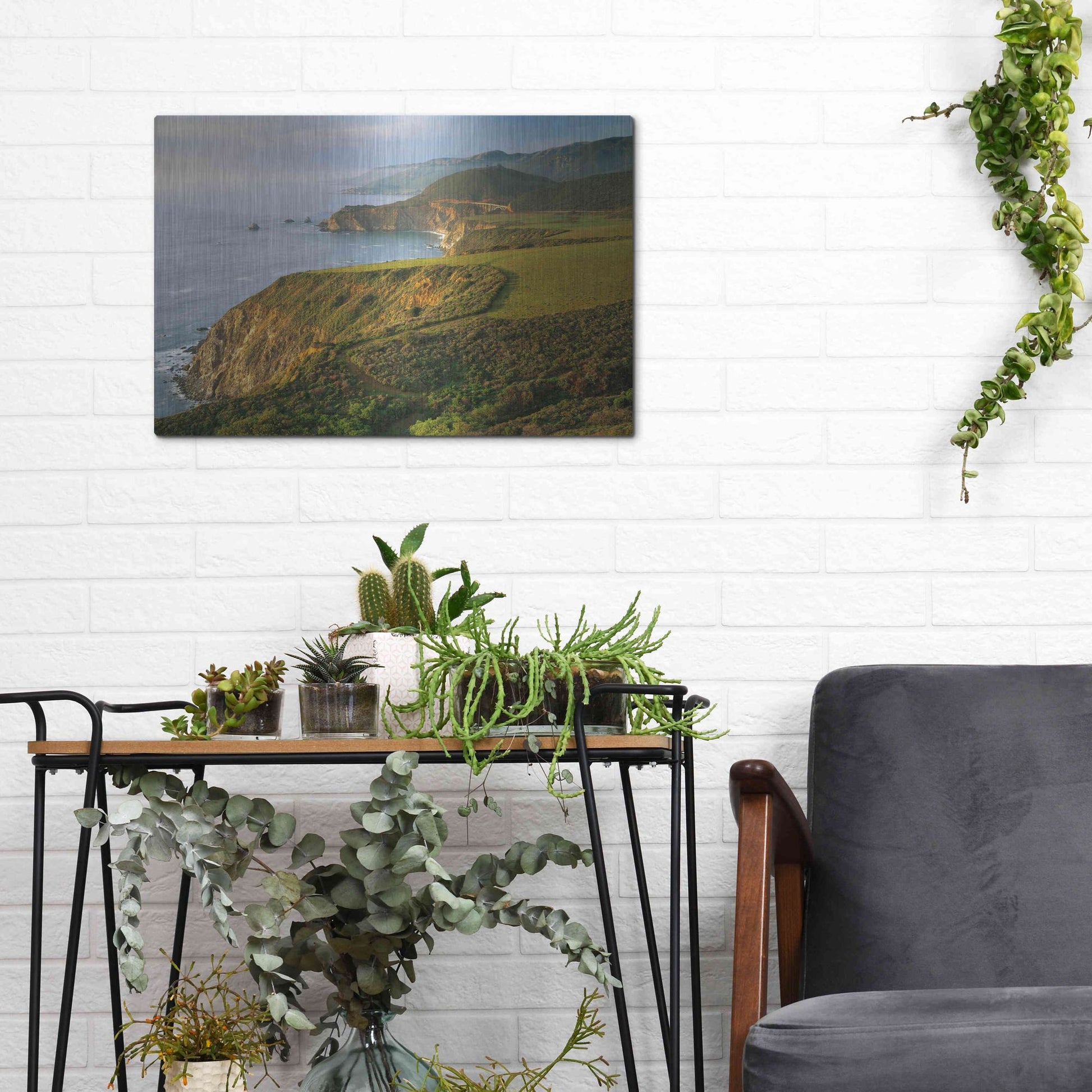 Luxe Metal Art 'Bixby Bridge' by John Gavrilis, Metal Wall Art,16x12