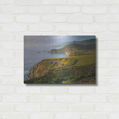 Luxe Metal Art 'Bixby Bridge' by John Gavrilis, Metal Wall Art,24x16