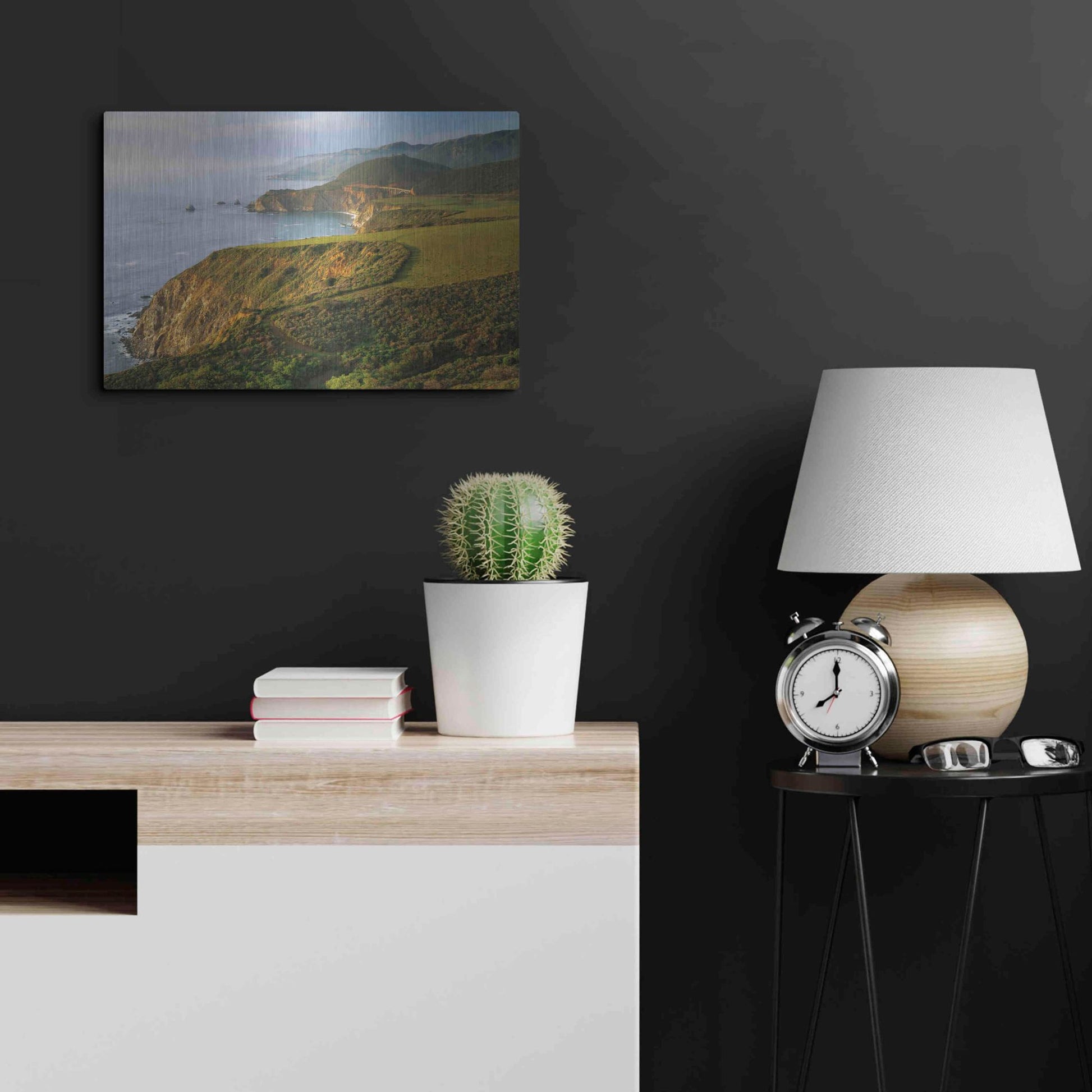 Luxe Metal Art 'Bixby Bridge' by John Gavrilis, Metal Wall Art,24x16