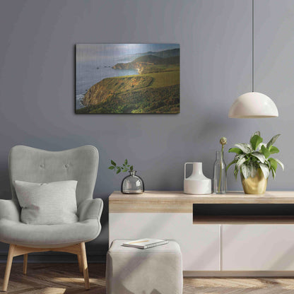 Luxe Metal Art 'Bixby Bridge' by John Gavrilis, Metal Wall Art,24x16