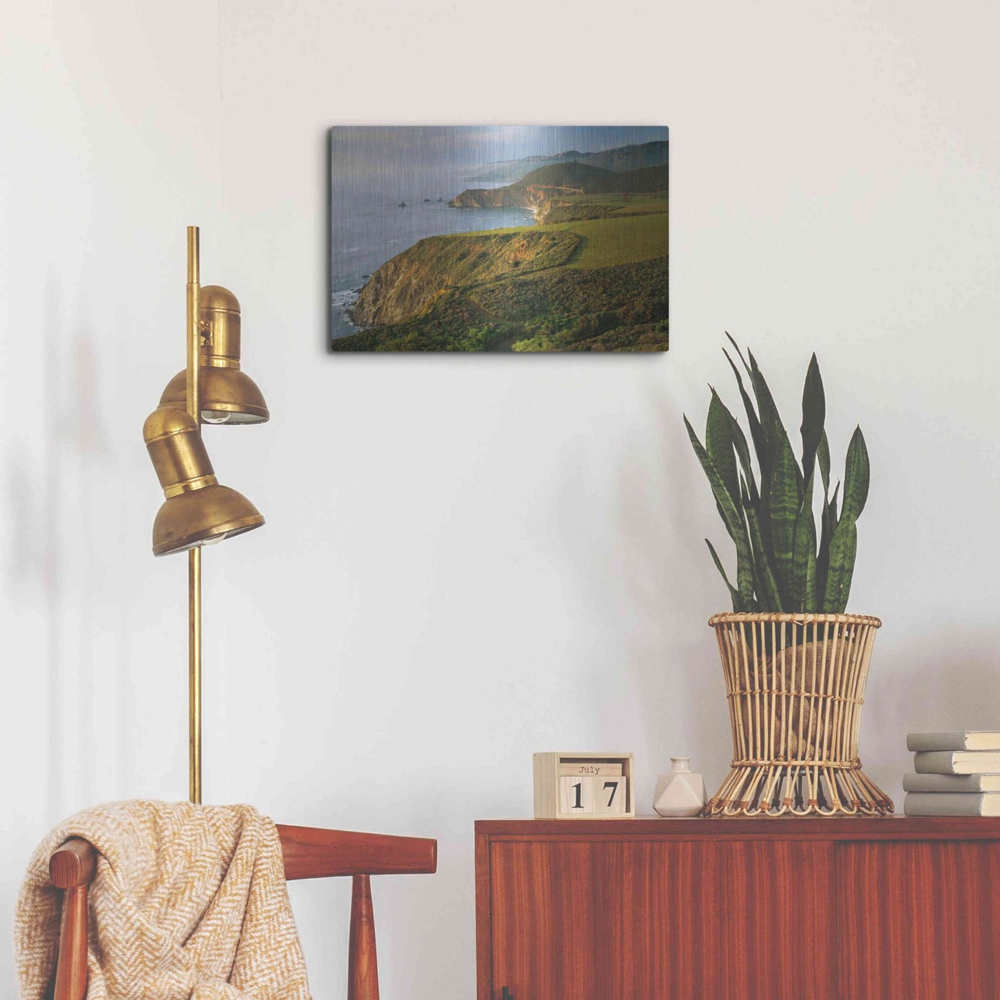 Luxe Metal Art 'Bixby Bridge' by John Gavrilis, Metal Wall Art,24x16