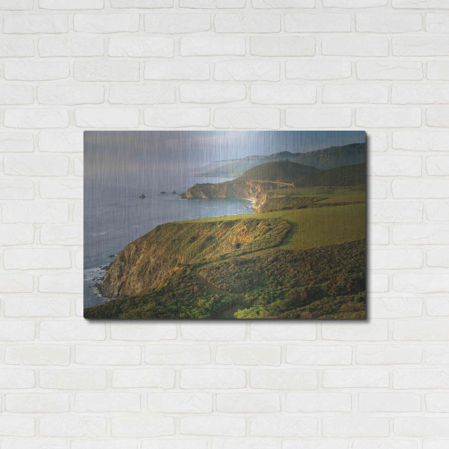 Luxe Metal Art 'Bixby Bridge' by John Gavrilis, Metal Wall Art,36x24