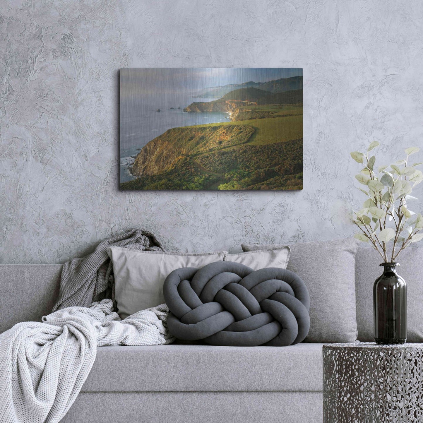 Luxe Metal Art 'Bixby Bridge' by John Gavrilis, Metal Wall Art,36x24