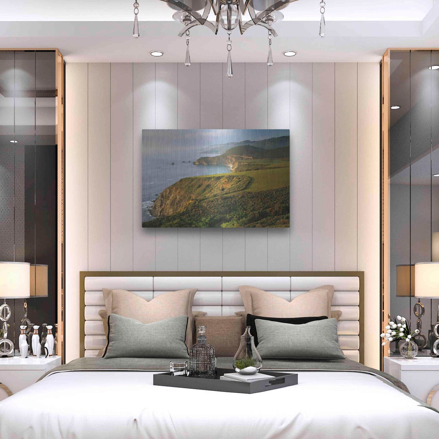 Luxe Metal Art 'Bixby Bridge' by John Gavrilis, Metal Wall Art,36x24