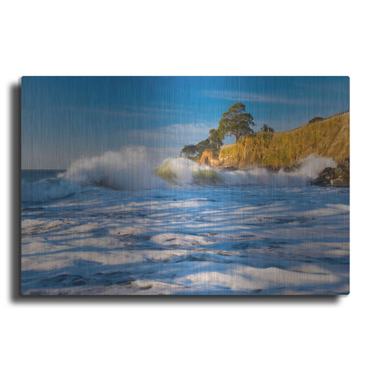 'Capitola Cliffs & Waves' by John Gavrilis, Metal Wall Art