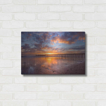 Luxe Metal Art 'Cement Ship Sunset' by John Gavrilis, Metal Wall Art,24x16