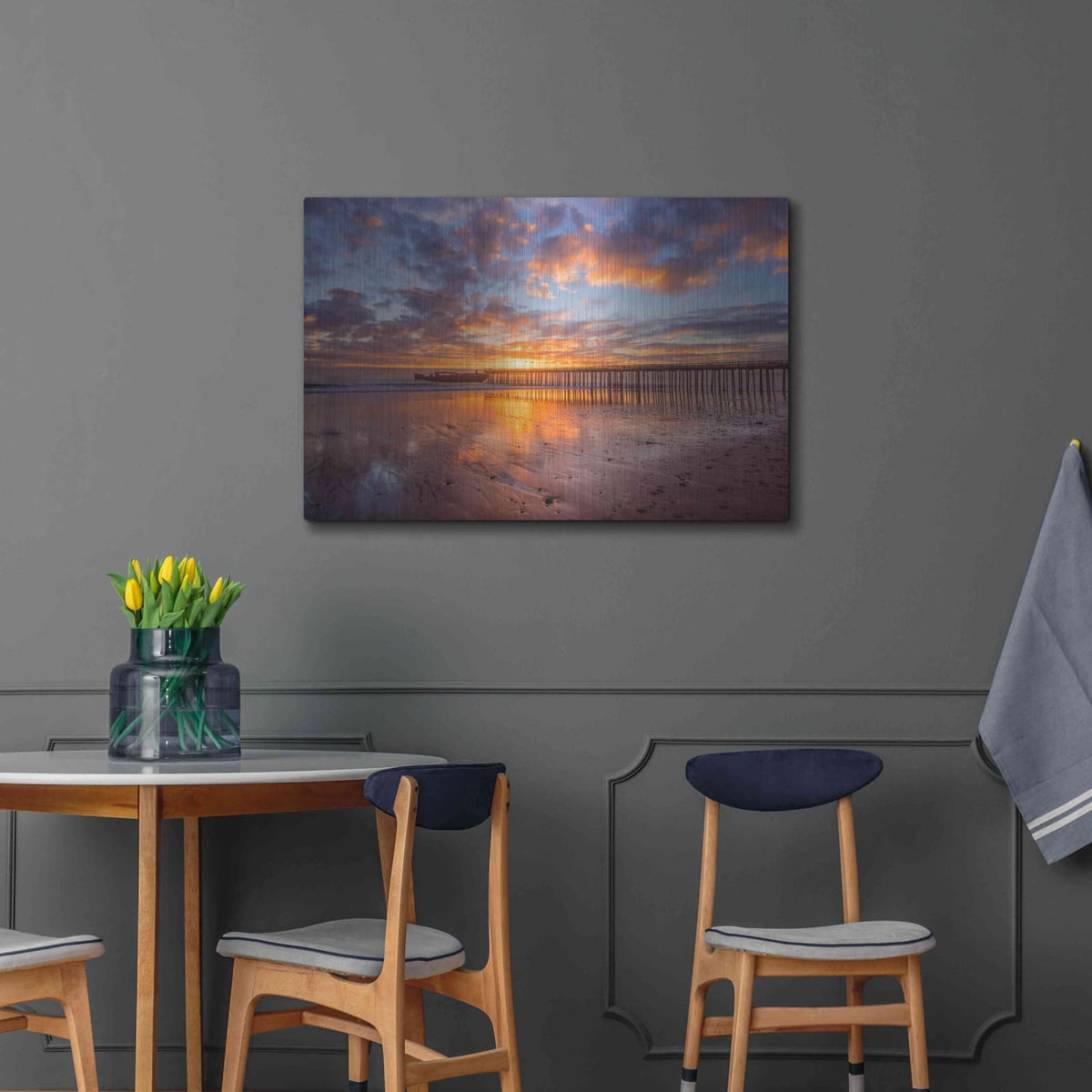 'Cement Ship Sunset' by John Gavrilis – Metal Wall Art, 36x24 room view